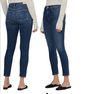 Citizens of humanity dark wash rocket crop high rise skinny